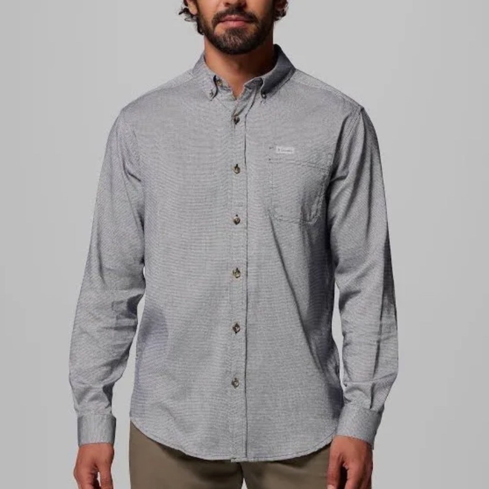 Columbia Rapid Rivers II Long Sleeve Button Down Shirt Mens XL Gray PreLoved